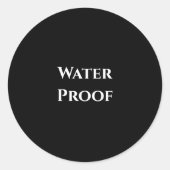 Étiquette sans cadre étanche noir et blanc (Devant)