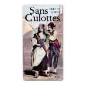 Étiquette Sans Culottes (Devant)