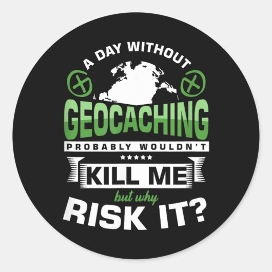 Étiquette Sans Geocaching GPS Savenger Hunt Caches (Devant)