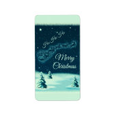 Étiquette Santa and his Reindeers (Devant)