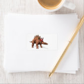 Étiquette Santa Claus À cheval Sur Stegosaurus (En situation)