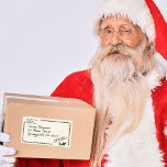Étiquette Santa Claus Christmas Sleigh Mail<br><div class="desc">Envoyez-vous un paquet à partir de Père Noël - super mignon courrier de traîneau du pôle nord à une personne spéciale. Utiliser pour l'envoi ou juste une façon super mignonne d'étiqueter les paquets</div>