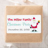 Étiquette Santa Claus Noël Vacances bouteille d'eau Étiquett (En situation)