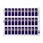 Étiquette SANTA CLAUS, PETITE ANGEL & MERLIN Noël (Feuille entière)