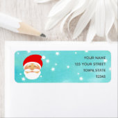 Étiquette Santa Claus Portrait Cute Adresse de retour (En situation)