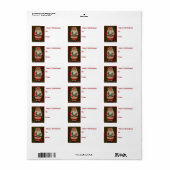 Étiquette Santa Claus rétro vintage (Feuille entière)