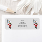 Étiquette Santa Claus With Ensign Of West Virginia (En situation)