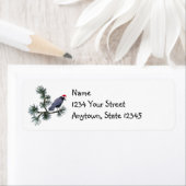Étiquette Santa Crow Pine Return Address Labels (En situation)