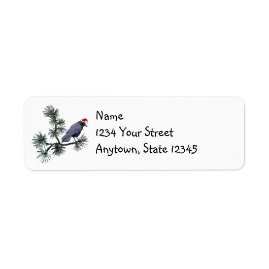 Étiquette Santa Crow Pine Return Address Labels (Devant)