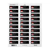 Étiquette Santa Hat mignon (Feuille entière)