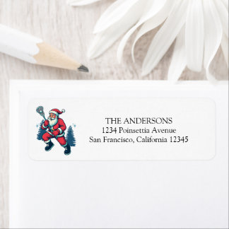 Étiquette Santa Joyeux Laxmas Crosse Noël Retour