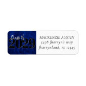 Étiquette Sapphire Blue Graduation | Adresse de gravité Coba (Devant)