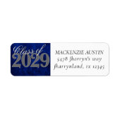 Étiquette Sapphire Blue Graduation | Cobalt Grunge Grad Year (Devant)