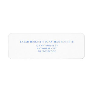 Étiquette SARAH Modern Dusty Blue RSVP Adresse de retour Lab