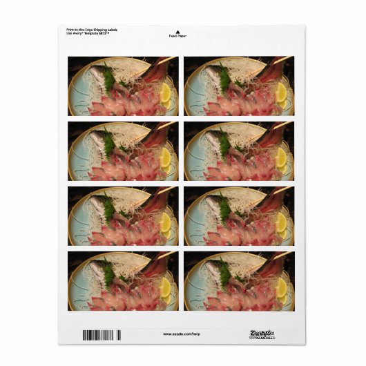 Étiquette Sashimi 刺 身 (Feuille entière)