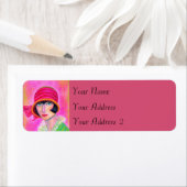 Étiquette Sassy Flapper Girl Red Casquette Roaring Années 19 (En situation)