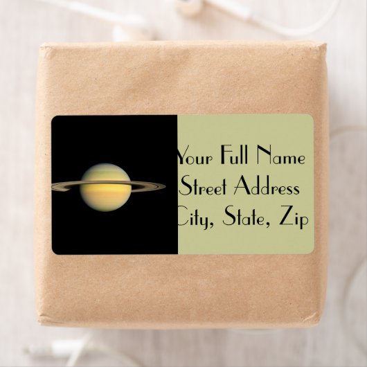 Étiquette Saturne pendant l'équinoxe (En situation)