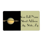 Étiquette Saturne pendant l'équinoxe (Devant)