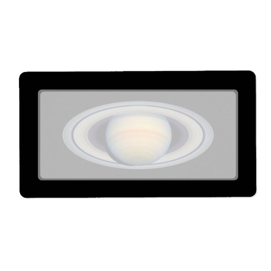 Étiquette Saturne (télescope Hubble) (Devant)