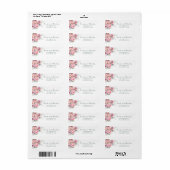 Étiquette Sauge Rose Blush Floral Script Botanique Aquarelle (Feuille entière)