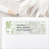 Étiquette sauge vert gras grand damé modèle (En situation)