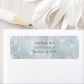 Étiquette Sauts de neige blancs hiver Wonderland Invitation (En situation)