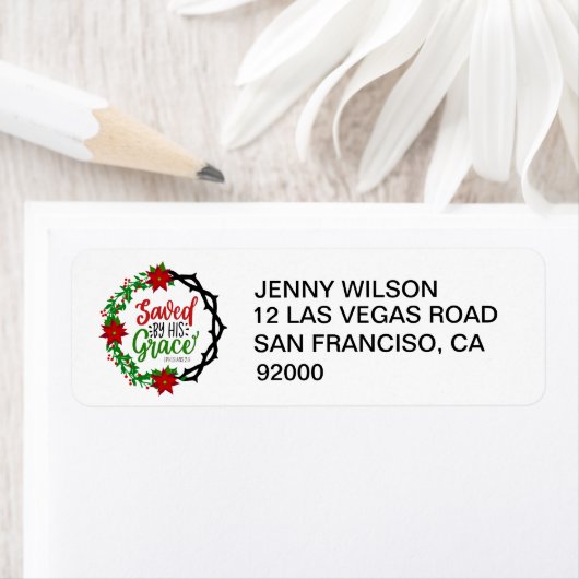 Étiquette Sauvé par Sa grâce (En situation)