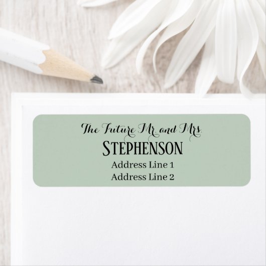 Étiquette Save The Date Custom Name Return Address (En situation)