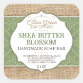 Étiquette savon | Green | Boucle | Sticker (Devant)