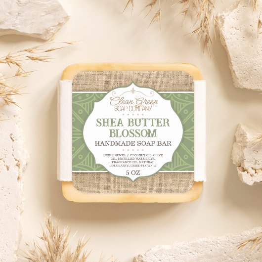 Étiquette savon | Green | Boucle | Sticker