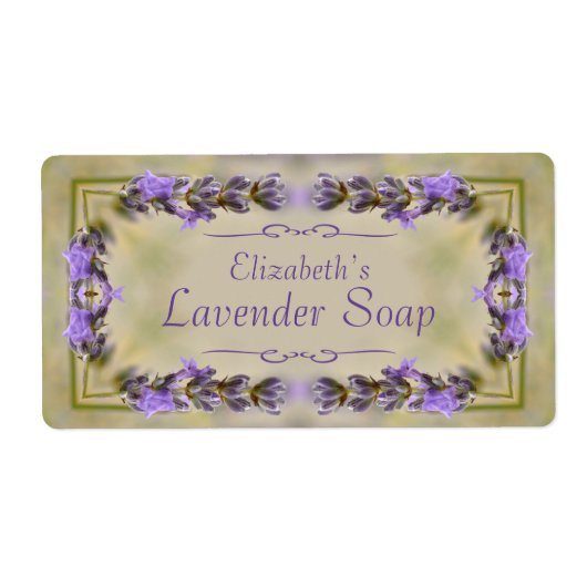 Étiquette Savon parfumé à la lavande (Devant)