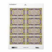 Étiquette Savon parfumé à la lavande (Feuille entière)