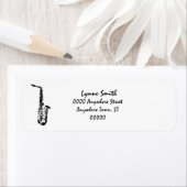 Étiquette Saxophone "Dessin" (En situation)