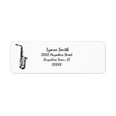 Étiquette Saxophone "Dessin" (Devant)