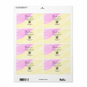 Étiquette Scan QR to follow us thank you discount code pink (Feuille entière)