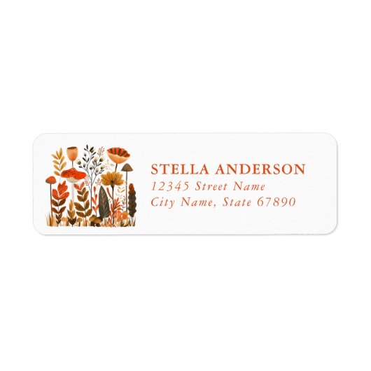 Étiquette Scandinavian Fall Return Address Label (Devant)