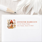 Étiquette Scandinavian Fall Return Address Labels (En situation)
