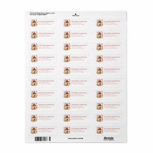 Étiquette Scandinavian Fall Return Address Labels (Feuille entière)