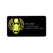 Étiquette Scarab ailé (Devant)