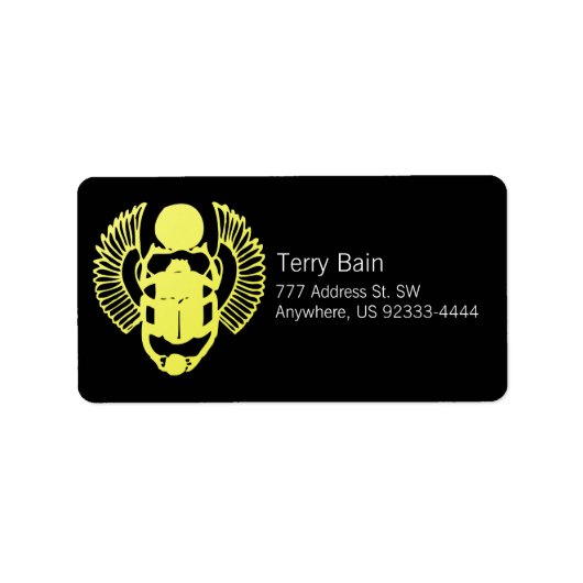 Étiquette Scarab ailé (Devant)