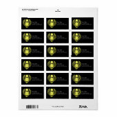 Étiquette Scarab ailé (Feuille entière)