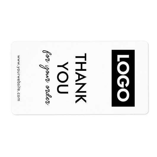 Étiquette Sceau de boîte de logo d'entreprise moderne (Devant)