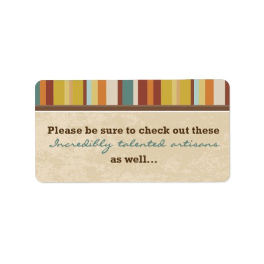 Étiquette Sceau de poche carte de visite (pour les événement (Devant)