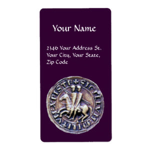 ÉTIQUETTE SCEAU DU MODÈLE DES CHEVALIERS