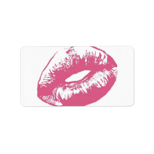 Étiquette Scellé avec un baiser