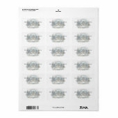 Étiquette Scène de cabane enneigée lumineuse (Feuille entière)