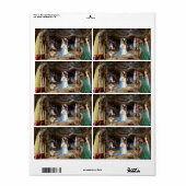 Étiquette Scène de la Nativité de Noël antique (Feuille entière)