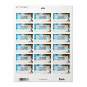 Étiquette Scène de plage 1 (Feuille entière)