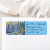 Étiquette Scène d'hiver du pays (En situation)