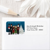 Étiquette Scène hivernale des caroleurs (En situation)